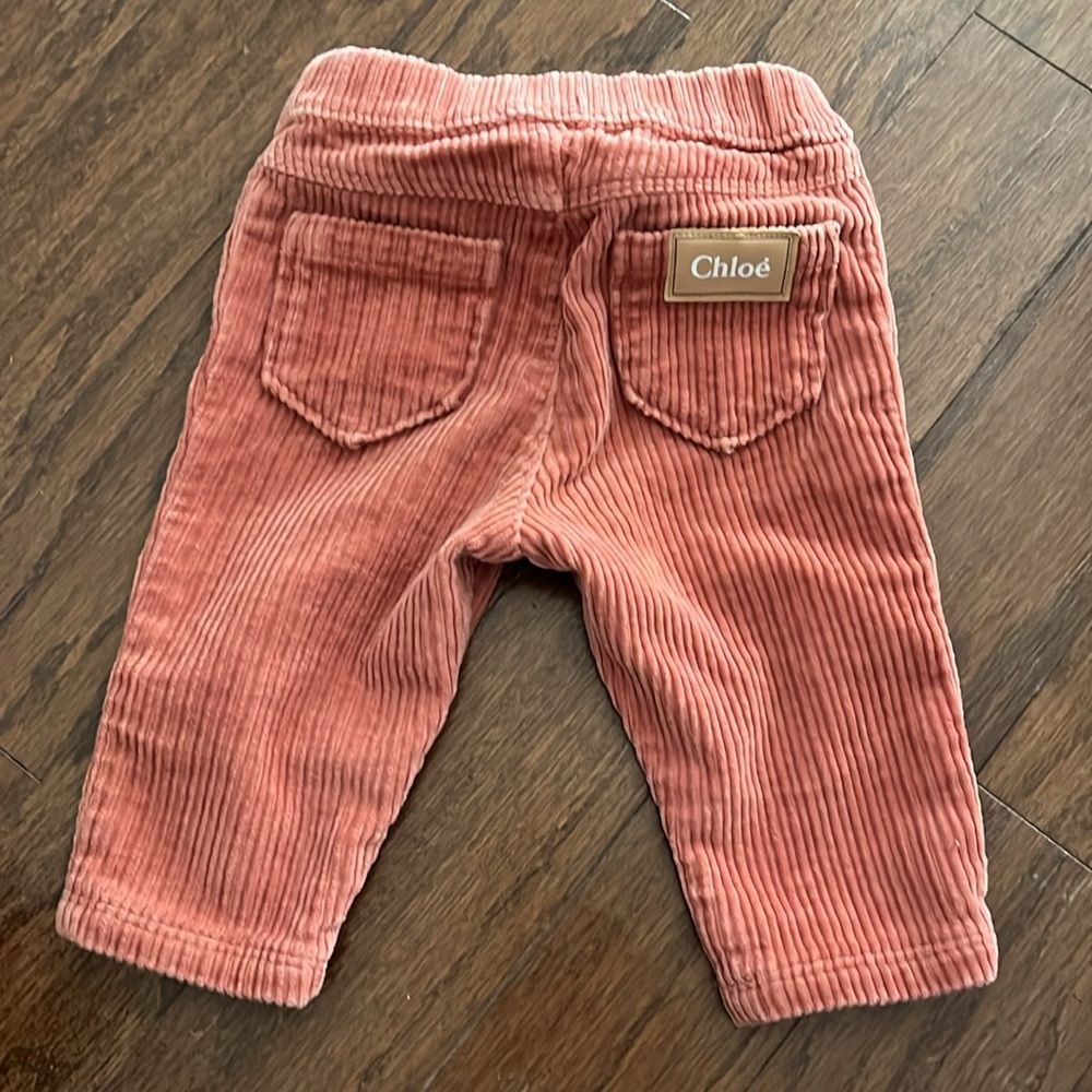 Chloe baby corduroy pink pants 6M